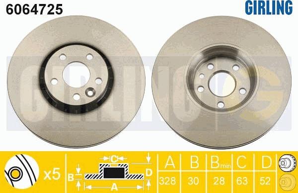 Girling 6064725 - Brake Disc autospares.lv