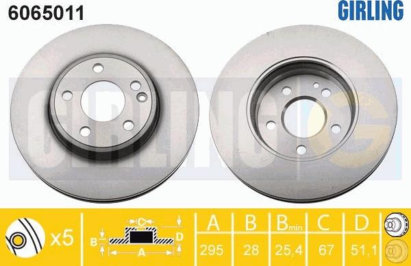 Girling 6065011 - Brake Disc autospares.lv