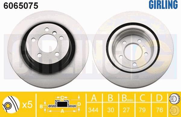 Girling 6065075 - Brake Disc autospares.lv