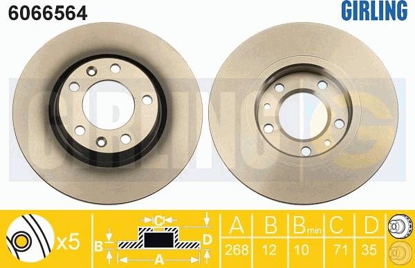 Girling 6066564 - Brake Disc autospares.lv