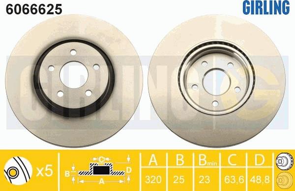 Girling 6066625 - Brake Disc autospares.lv