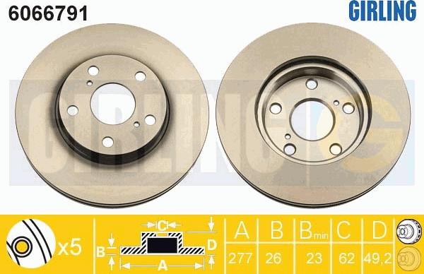 Girling 6066791 - Brake Disc autospares.lv