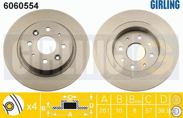 Girling 6060554 - Brake Disc autospares.lv