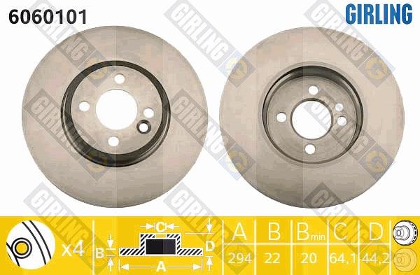 Girling 6060101 - Brake Disc autospares.lv