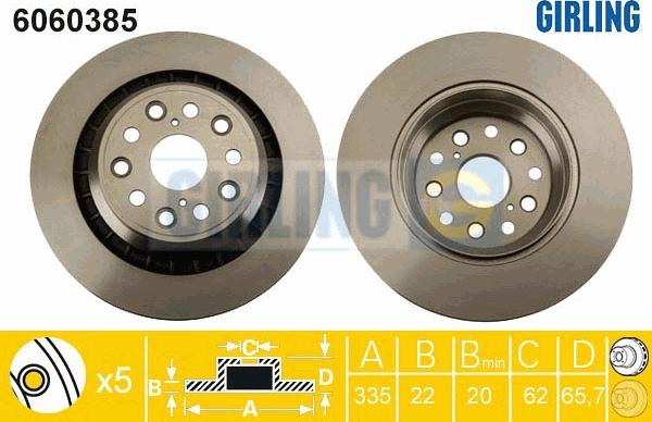 Girling 6060385 - Brake Disc autospares.lv