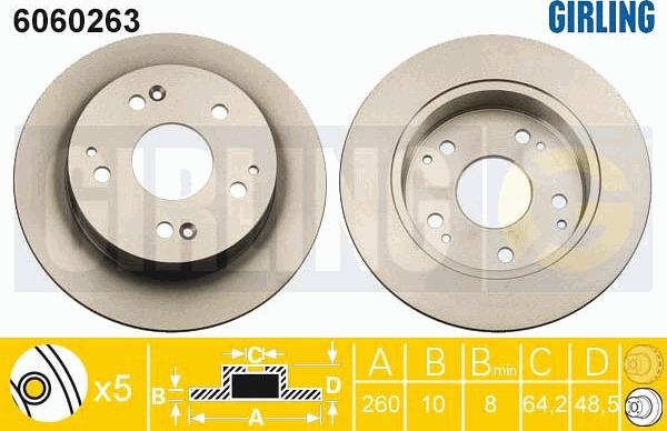 Girling 6060263 - Brake Disc autospares.lv