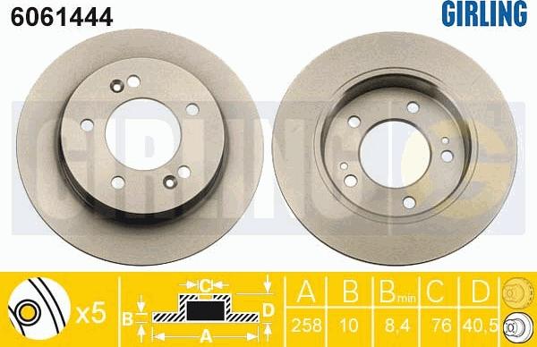 Girling 6061444 - Brake Disc autospares.lv