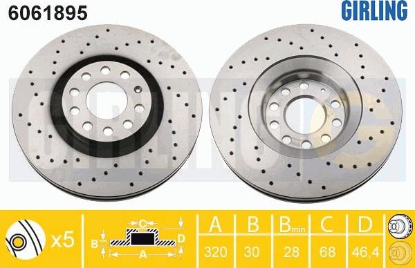 Girling 6061895 - Brake Disc autospares.lv