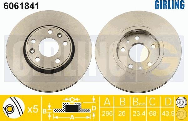 Girling 6061841 - Brake Disc autospares.lv