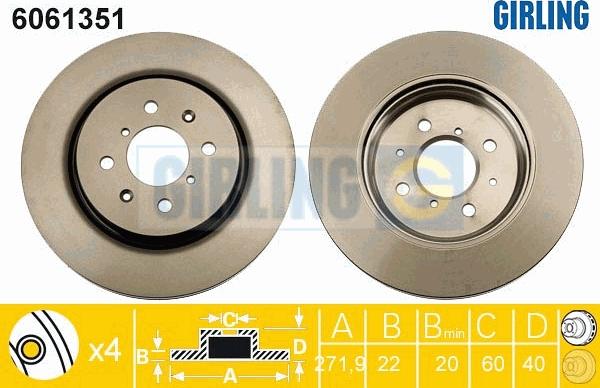 Girling 6061351 - Brake Disc autospares.lv