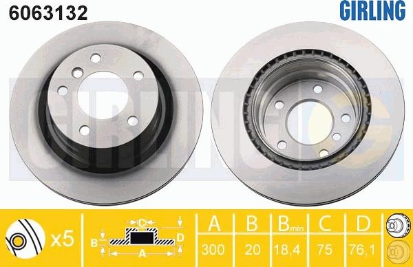 Girling 6063132 - Brake Disc autospares.lv