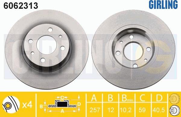 Girling 6062313 - Brake Disc autospares.lv