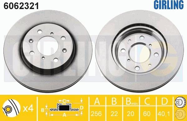 Girling 6062321 - Brake Disc autospares.lv