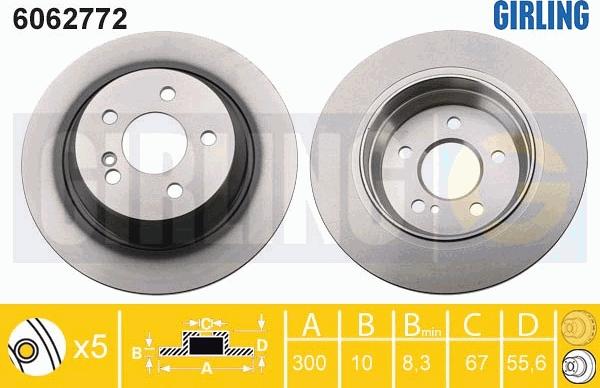 Girling 6062772 - Brake Disc autospares.lv