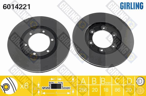 Girling 6014221 - Brake Disc autospares.lv