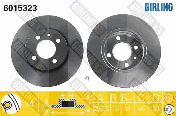 Girling 6015323 - Brake Disc autospares.lv