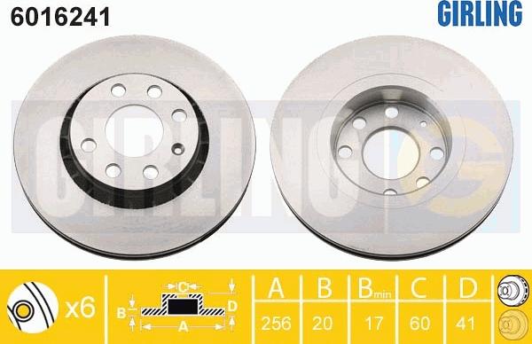 Girling 6016241 - Brake Disc autospares.lv