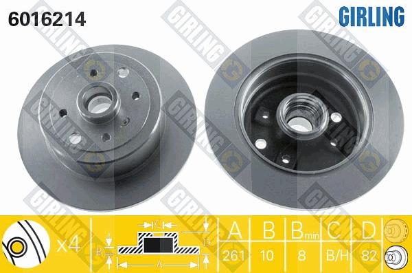 Girling 6016214 - Brake Disc autospares.lv