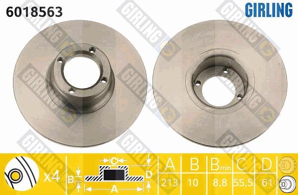 Girling 6018563 - Brake Disc autospares.lv