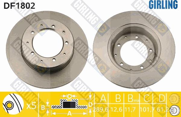 Girling 6018024 - Brake Disc autospares.lv