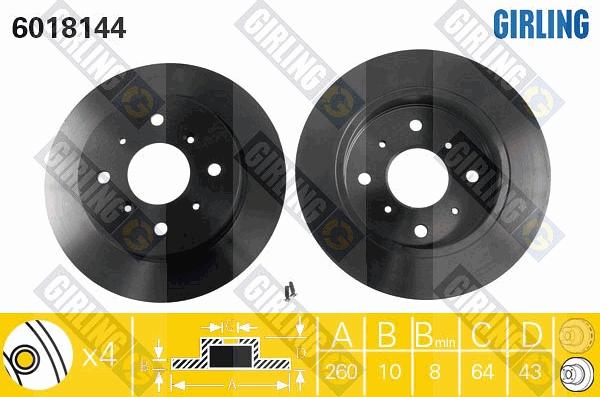 Girling 6018144 - Brake Disc autospares.lv