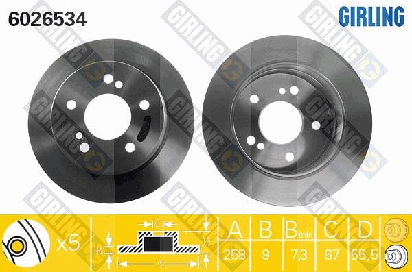 Girling 6026534 - Brake Disc autospares.lv