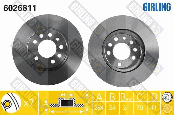 Girling 6026811 - Brake Disc autospares.lv