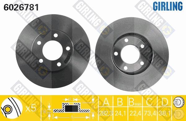 Girling 6026781 - Brake Disc autospares.lv