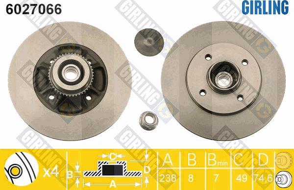 Girling 6027066 - Brake Disc autospares.lv