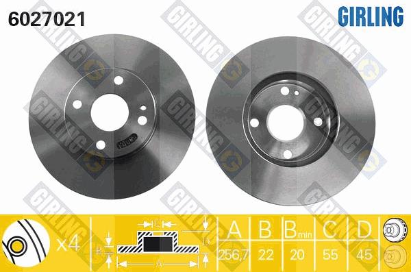 Girling 6027021 - Brake Disc autospares.lv