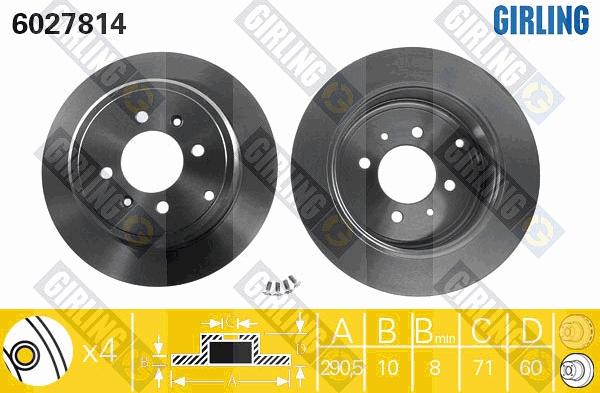 Girling 6027814 - Brake Disc autospares.lv