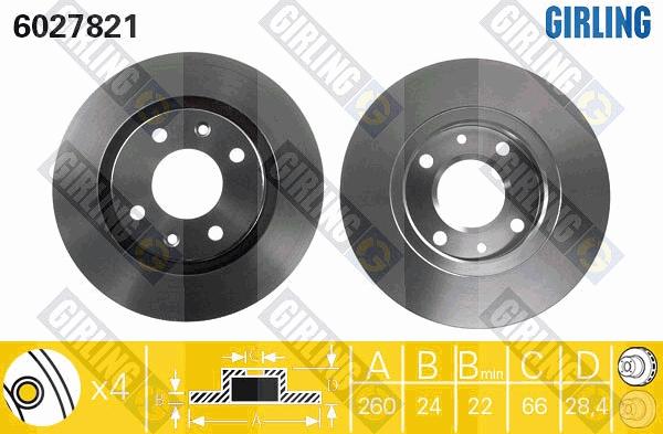 Girling 6027821 - Brake Disc autospares.lv