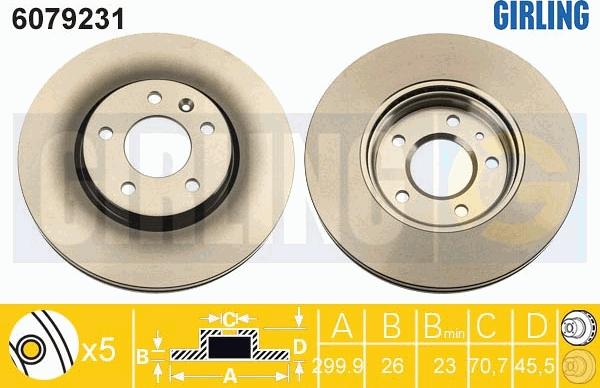 Girling 6079231 - Brake Disc autospares.lv