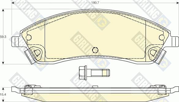 Girling 6144517 - Brake Pad Set, disc brake autospares.lv