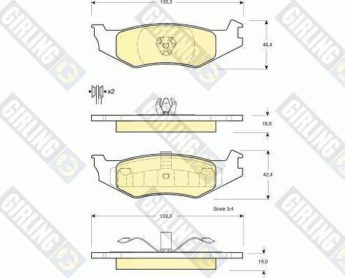 Girling 6140125 - Brake Pad Set, disc brake autospares.lv