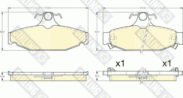 Girling 6140891 - Brake Pad Set, disc brake autospares.lv