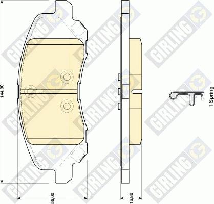 Girling 6141419 - Brake Pad Set, disc brake autospares.lv