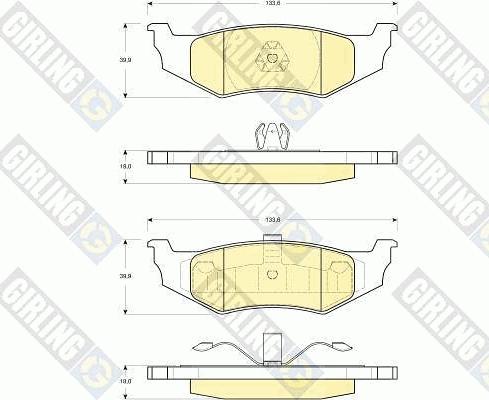 Girling 6141195 - Brake Pad Set, disc brake autospares.lv