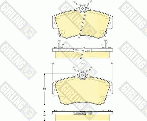 Girling 6141181 - Brake Pad Set, disc brake autospares.lv