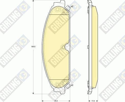 Girling 6141349 - Brake Pad Set, disc brake autospares.lv