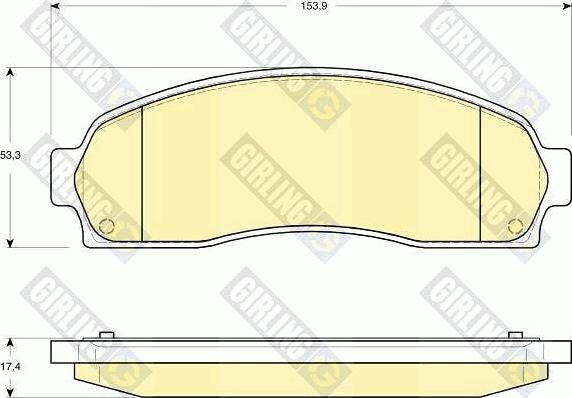 Girling 6141319 - Brake Pad Set, disc brake autospares.lv