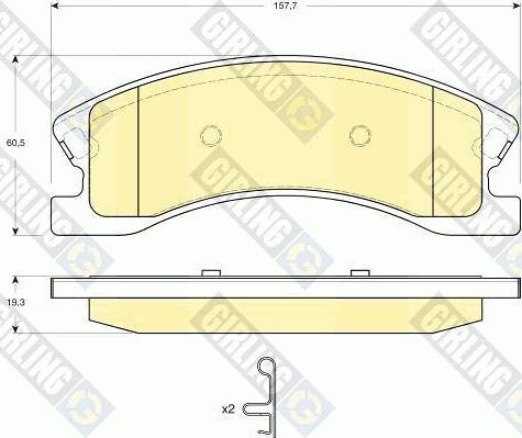 Girling 6141339 - Brake Pad Set, disc brake autospares.lv