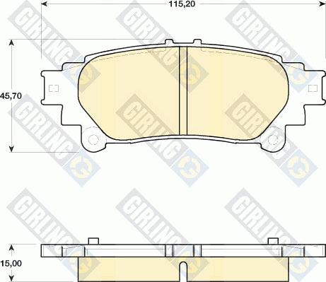 Girling 6141749 - Brake Pad Set, disc brake autospares.lv