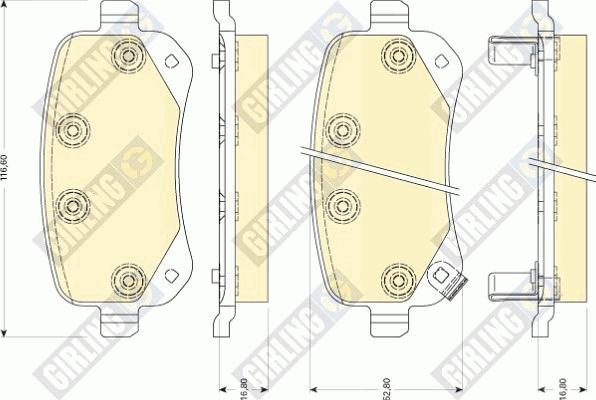 Girling 6141761 - Brake Pad Set, disc brake autospares.lv