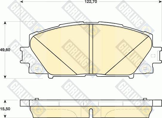 Girling 6141739 - Brake Pad Set, disc brake autospares.lv