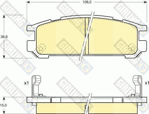 Girling 6109909 - Brake Pad Set, disc brake autospares.lv