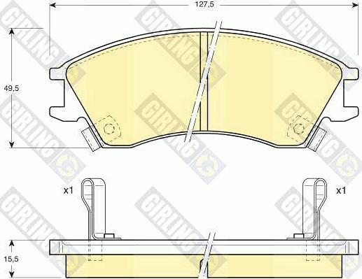 Girling 6109929 - Brake Pad Set, disc brake autospares.lv