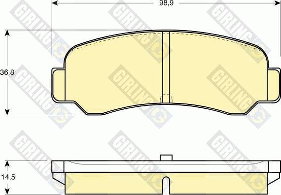 Girling 6109469 - Brake Pad Set, disc brake autospares.lv