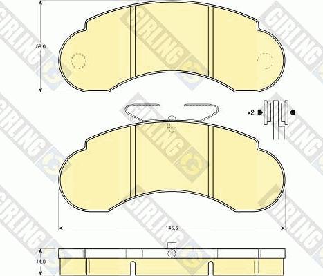 Girling 6109503 - Brake Pad Set, disc brake autospares.lv