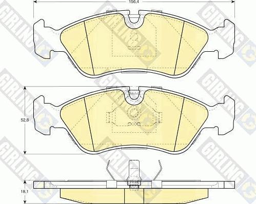 Girling 6109512 - Brake Pad Set, disc brake autospares.lv